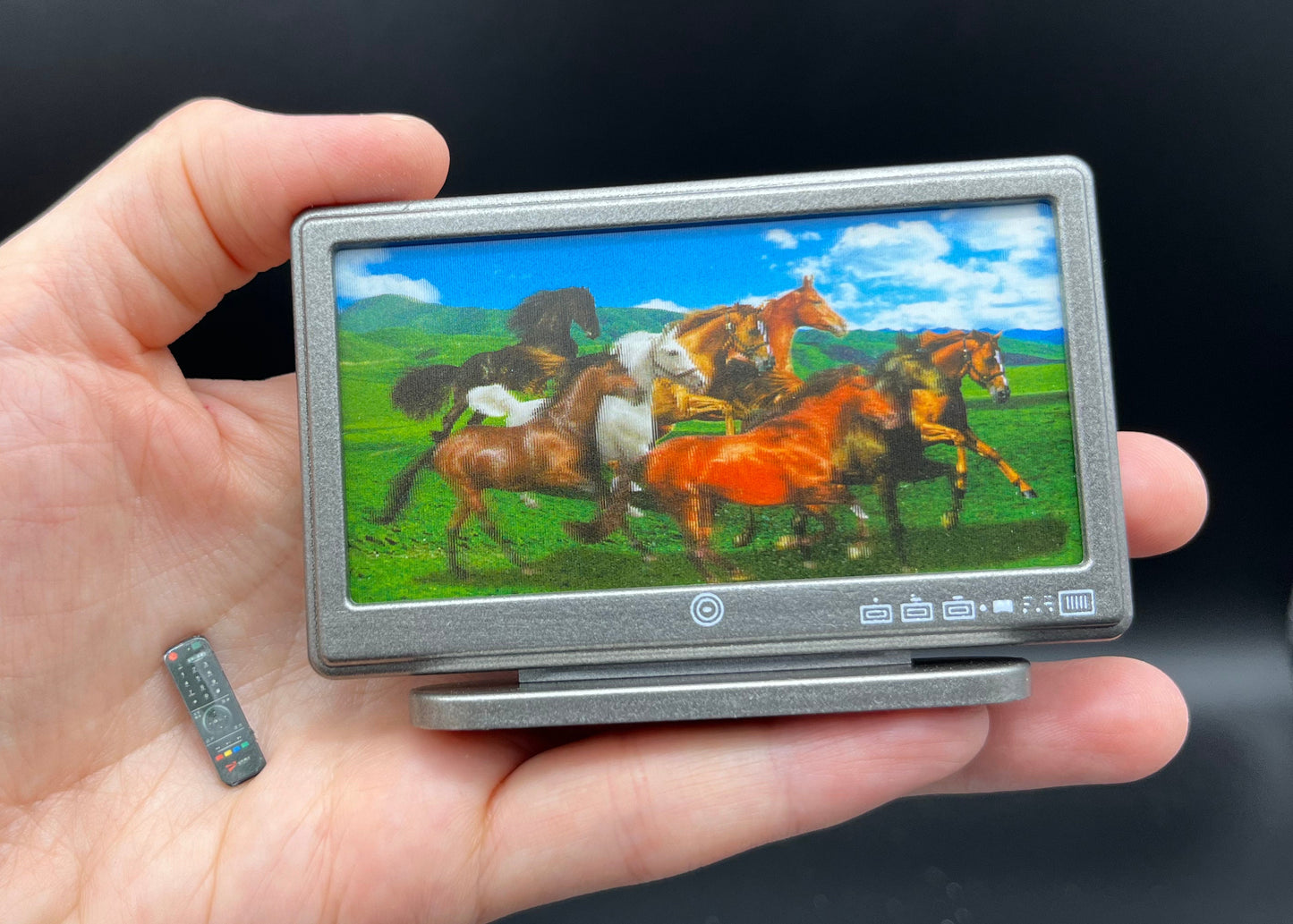 Miniature TV. Scale 1:12 Dollhouse Accessories
