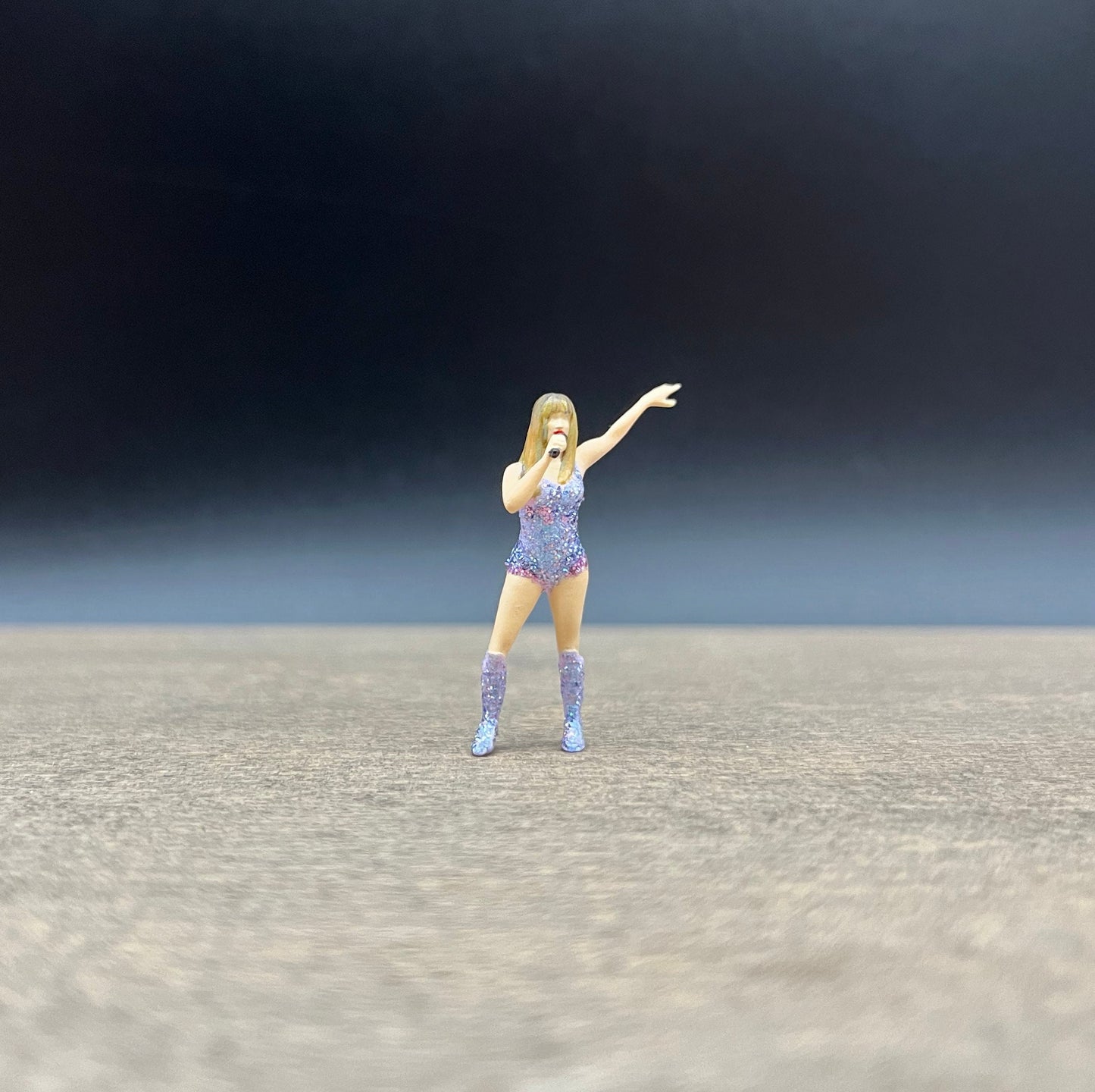 Taylor Swift Model. The Eras Tour. Glitter Rhinestone Bodysuit. Miniature 1:64 Scale