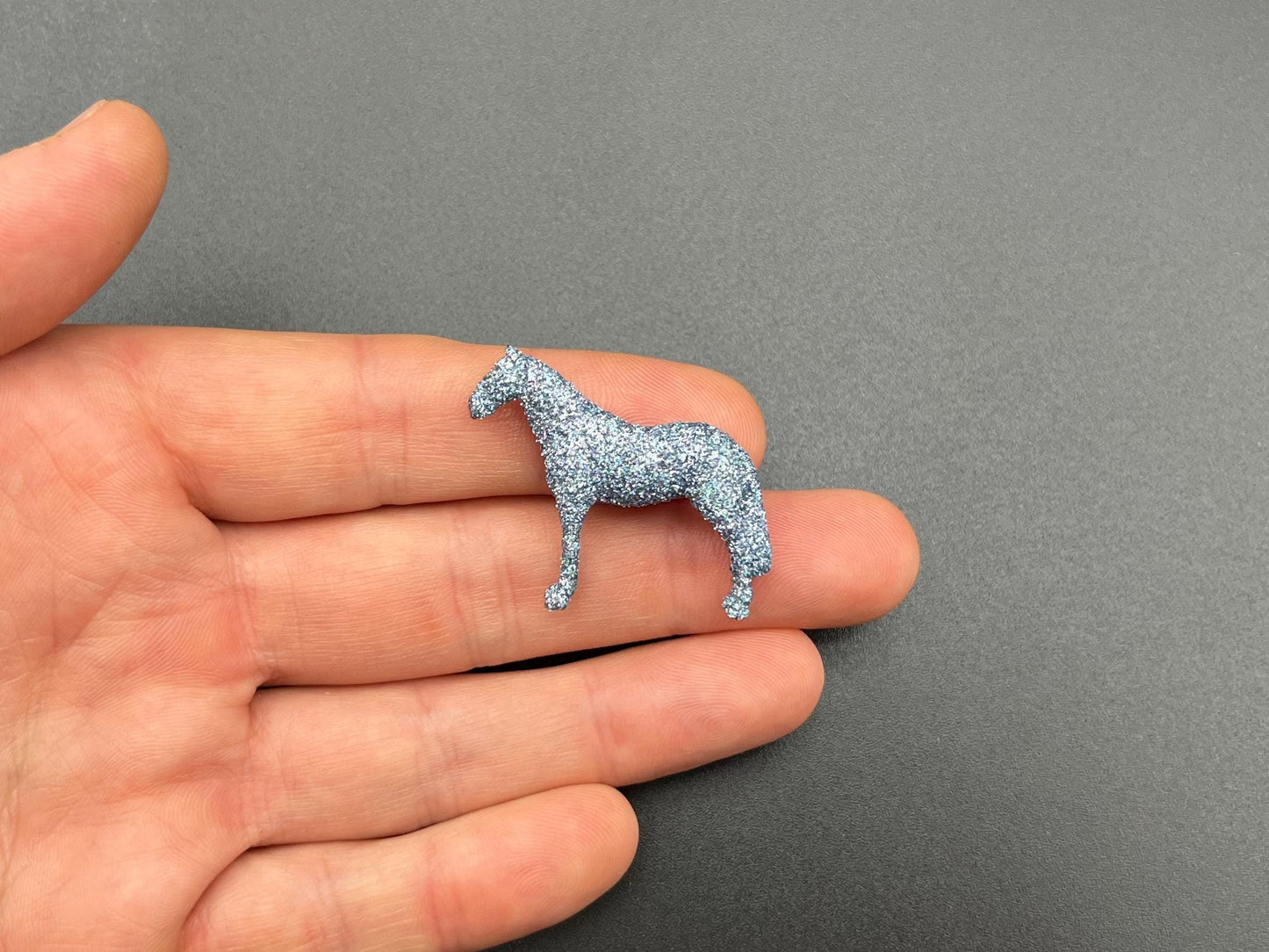 Glitter Covered Horses. 1:64 Scale. Miniature Animal Figures