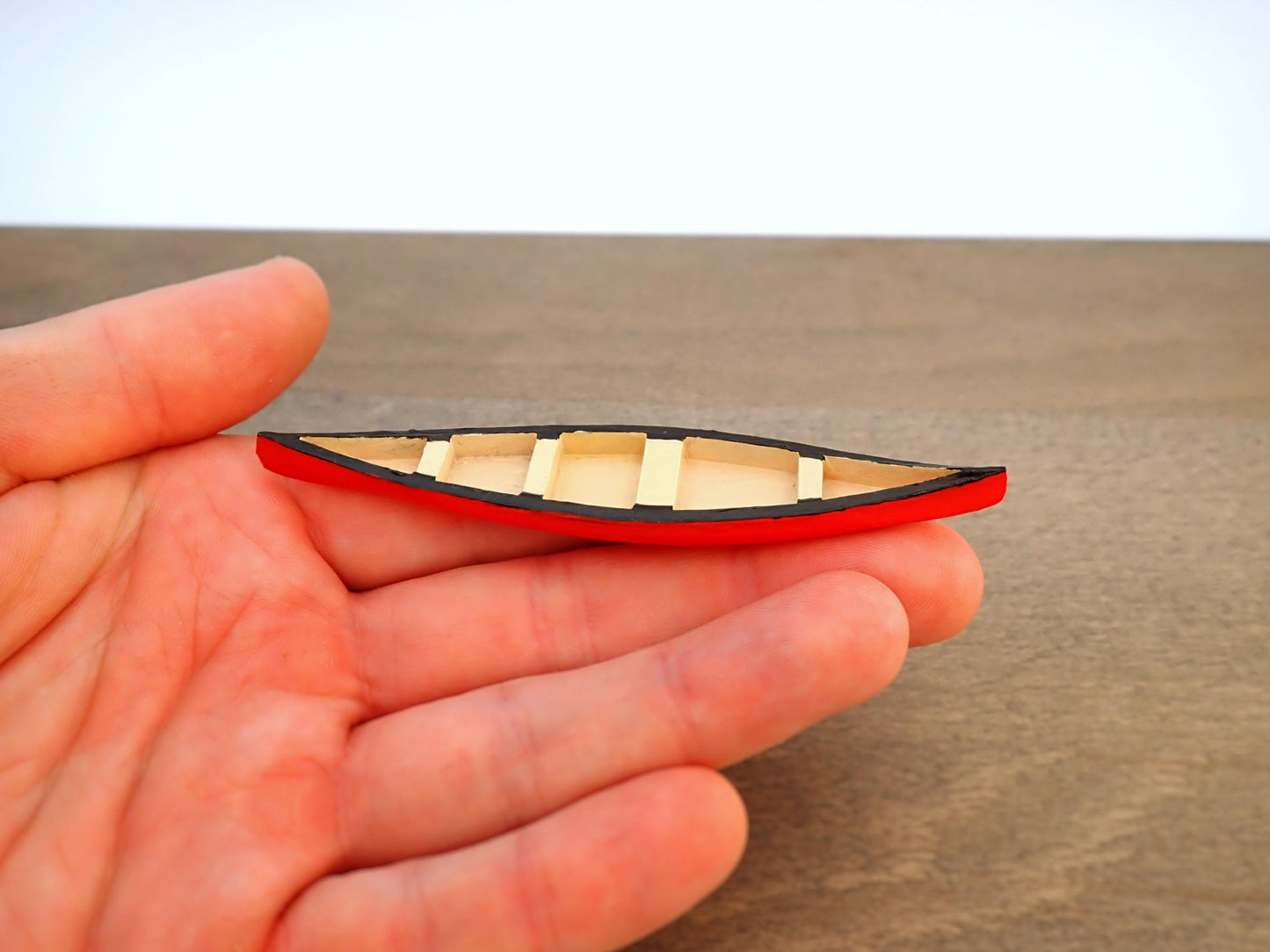 Miniature Canoe. 1/87 or 1:64 Scale