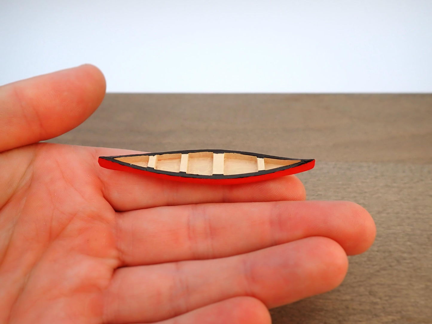 Miniature Canoe. 1/87 or 1:64 Scale