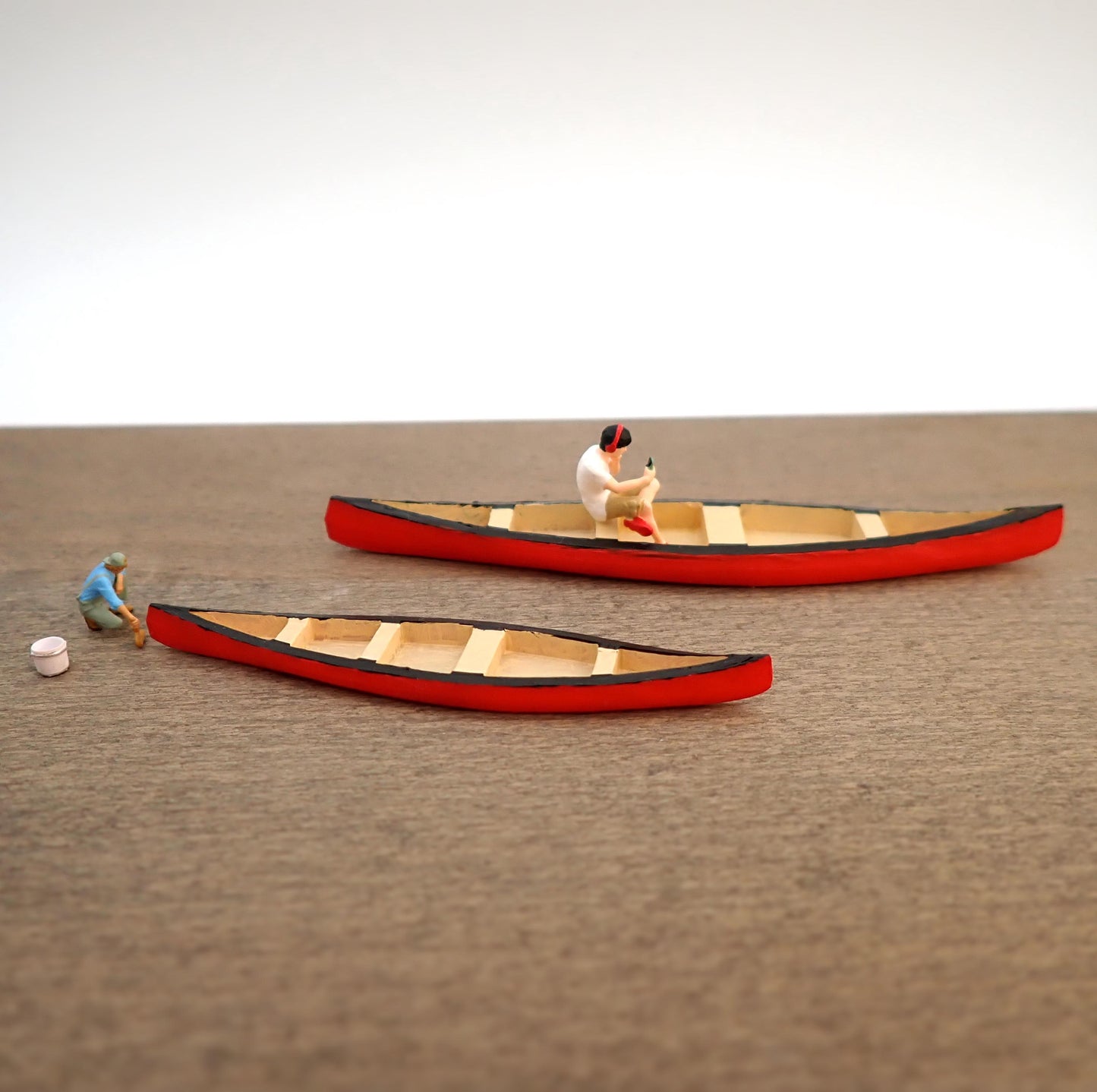 Miniature Canoe. 1/87 or 1:64 Scale