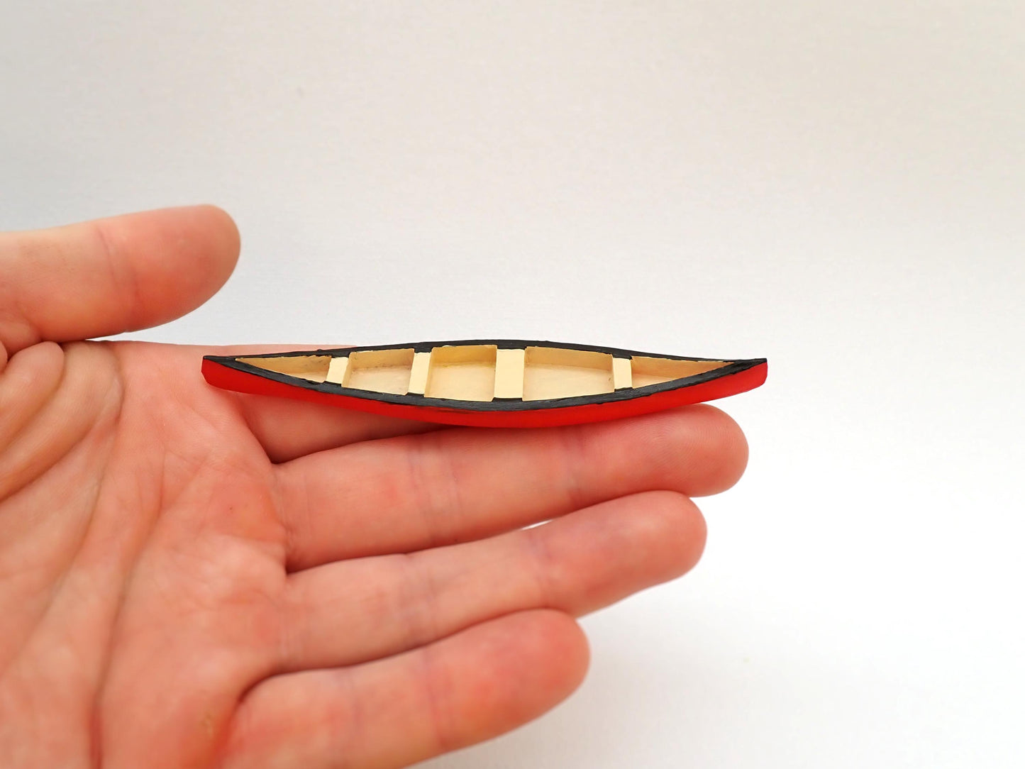 Miniature Canoe. 1/87 or 1:64 Scale