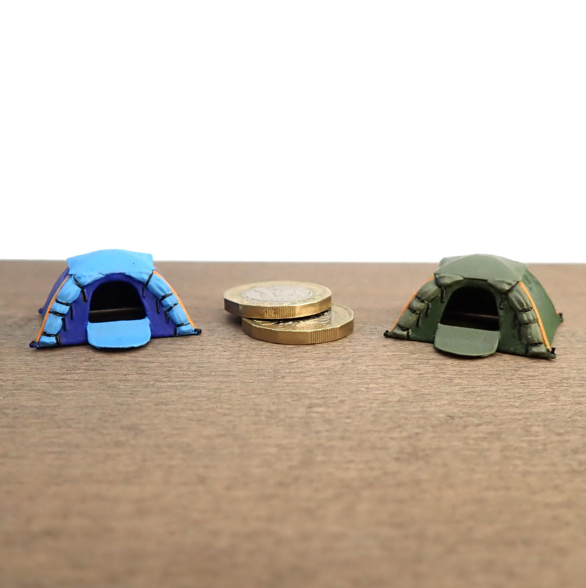 Miniature Camping Tent Hand-Painted 1:64 Scale Outdoor Scene