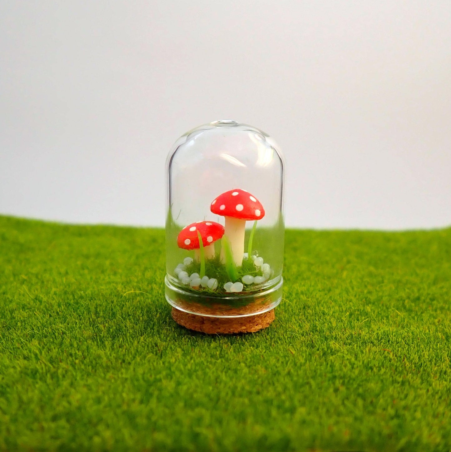 Miniature Mushroom Terrarium. 1:12 Scale Miniature Dollhouse Accessory