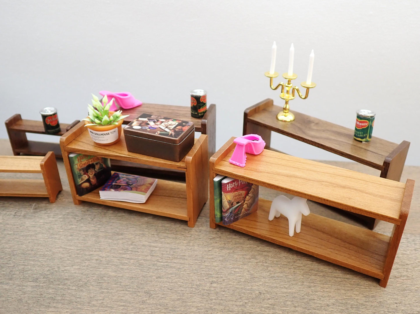 Miniature Shelf / Display Stand / Spice Rack. 1:12 or 1/6 Scale