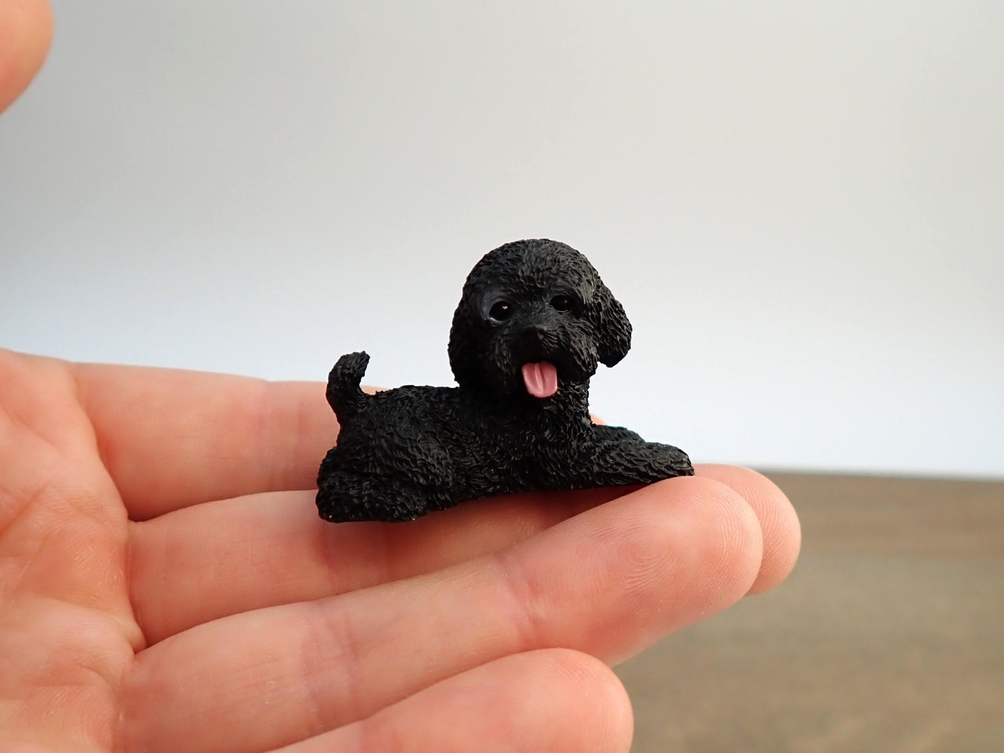 Miniature Poodle Dog Models. 1:6 Scale. Sat or Laying Down