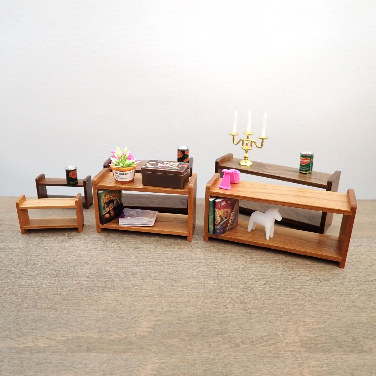 Miniature Shelf / Display Stand / Spice Rack. 1:12 or 1/6 Scale
