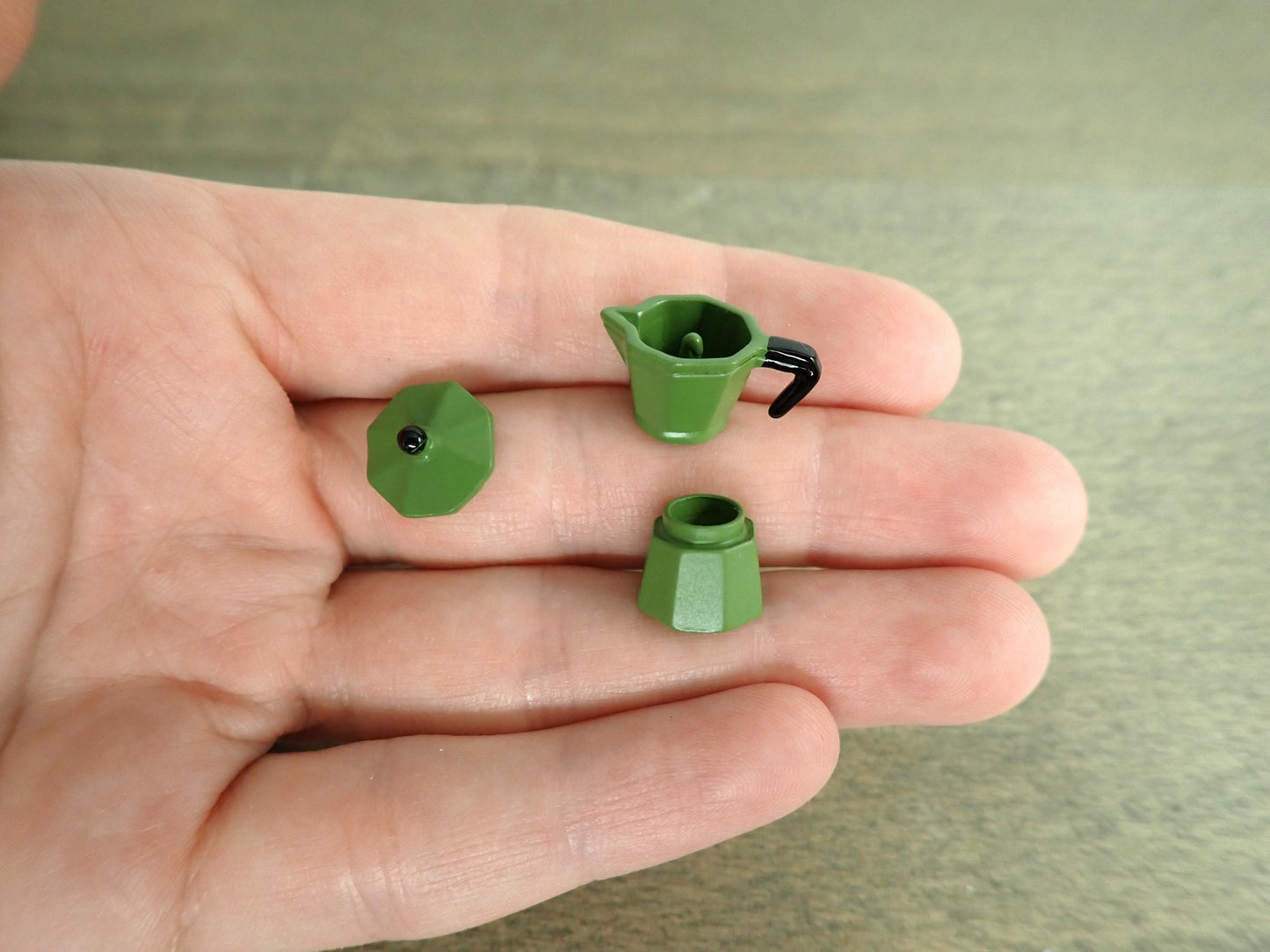 Miniature Moka Pot, Italian Espresso Maker. 1:12 Scale Kitchen Accessory