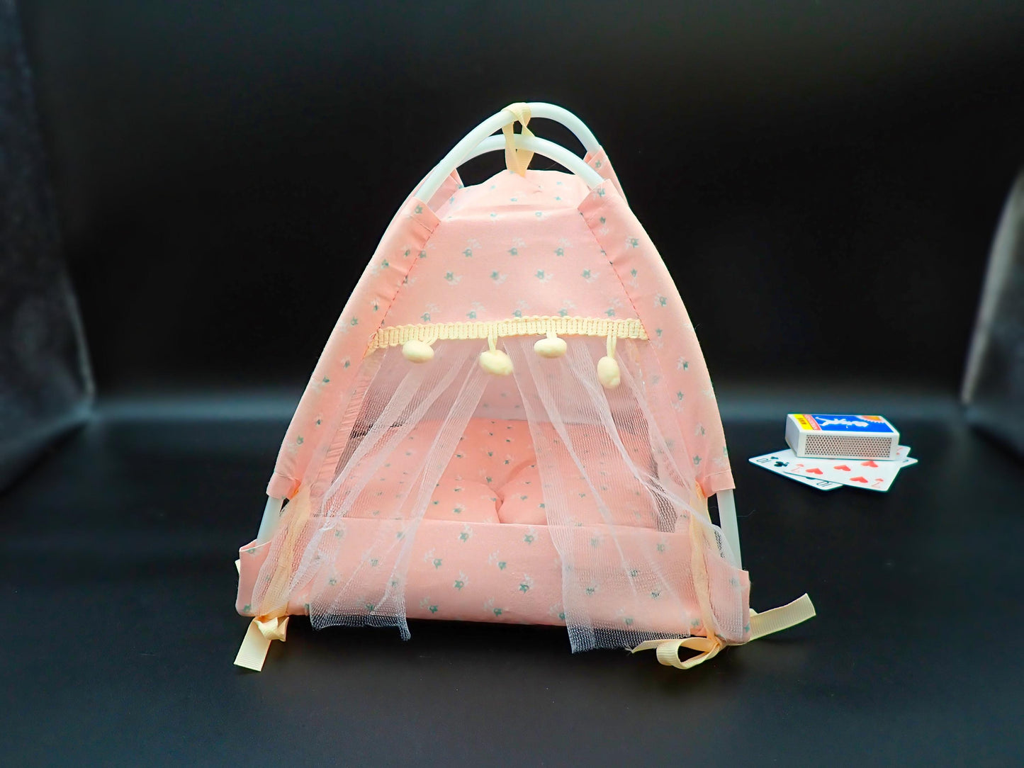 Miniature Camping Tent. 1:12 Scale. Dollhouse Adventure Accessory