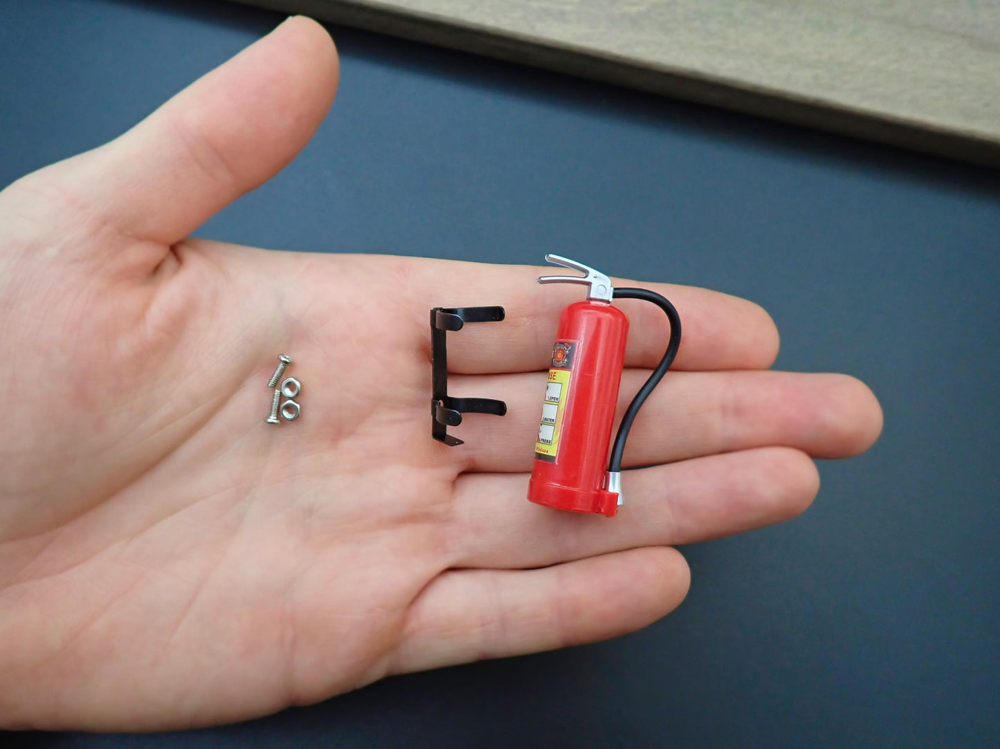 Miniature Fire Extinguisher. Realistic 1:12 Scale Dollhouse Accessory