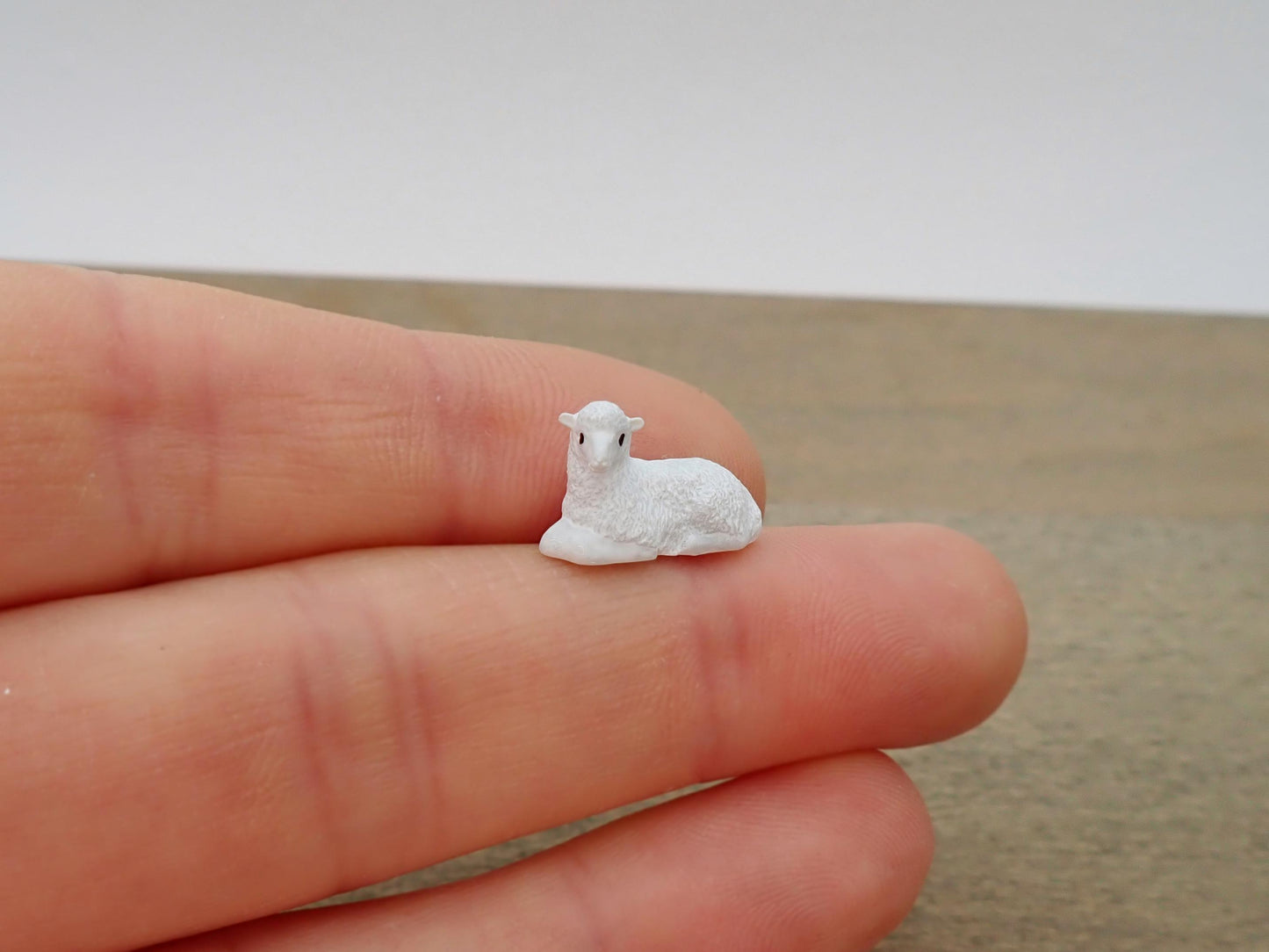 Miniature Sheep Lambs 1:64 Scale Hand-Painted Scale Comparison
