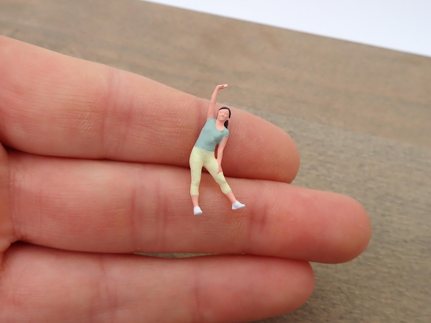Hand-Painted Female Yoga Miniatures 1:64 Scale Scale Comparison