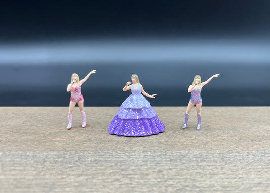 Taylor Swift Model. The Eras Tour. Glitter Rhinestone Bodysuit. Miniature 1:64 Scale