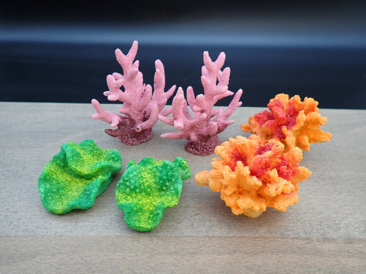 Aquarium Corals 6 Pieces. Custom Order