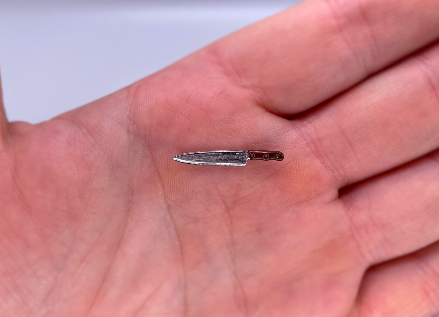Miniature Kitchen Knife. Metal Utensils. Dollhouse Model Accessories. 1:12 Scale