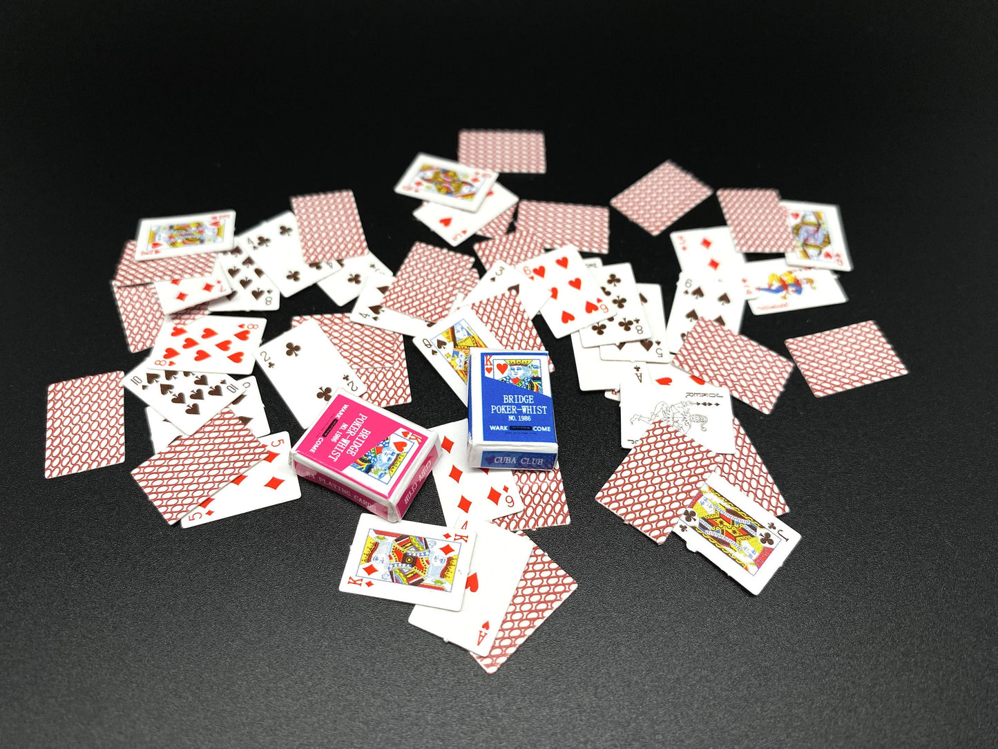 Miniature Card Deck. Dollhouse Accessories 1:12 Scale