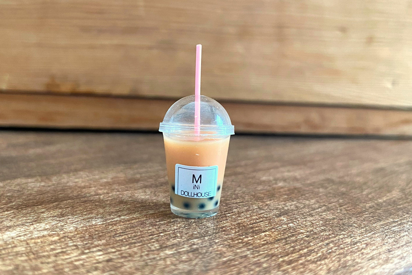 Miniature Boba Matcha Milk Tea Cups 4. Dollhouse Accessories 1:12 Scale