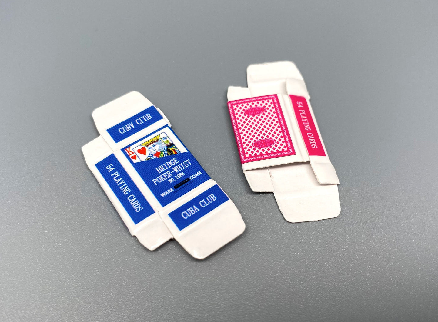 Miniature Card Deck. Dollhouse Accessories 1:12 Scale