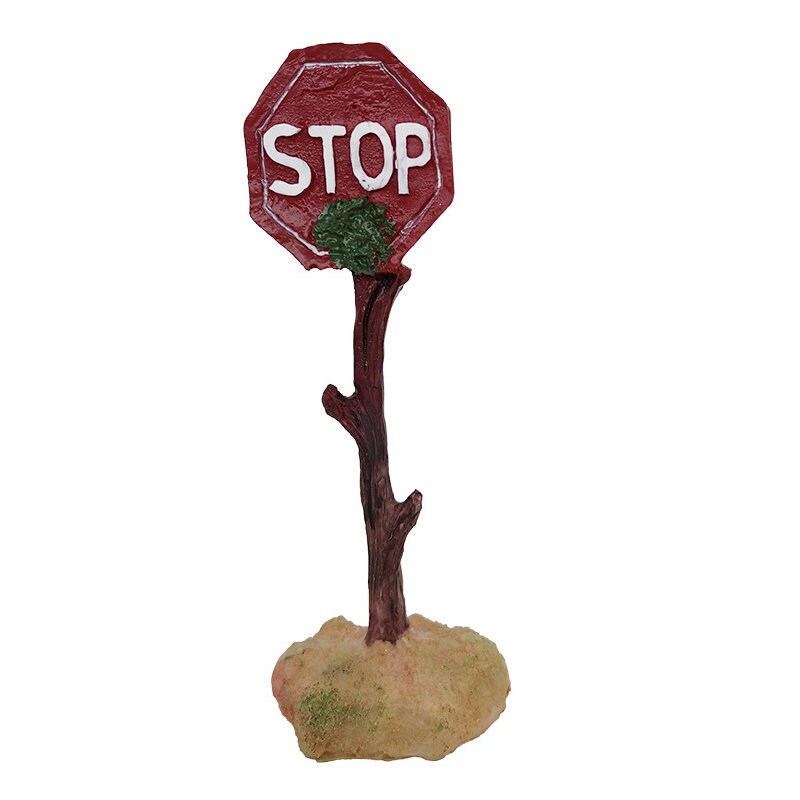 Miniature Road Sign Set Aquarium Fish Tank Scenery
