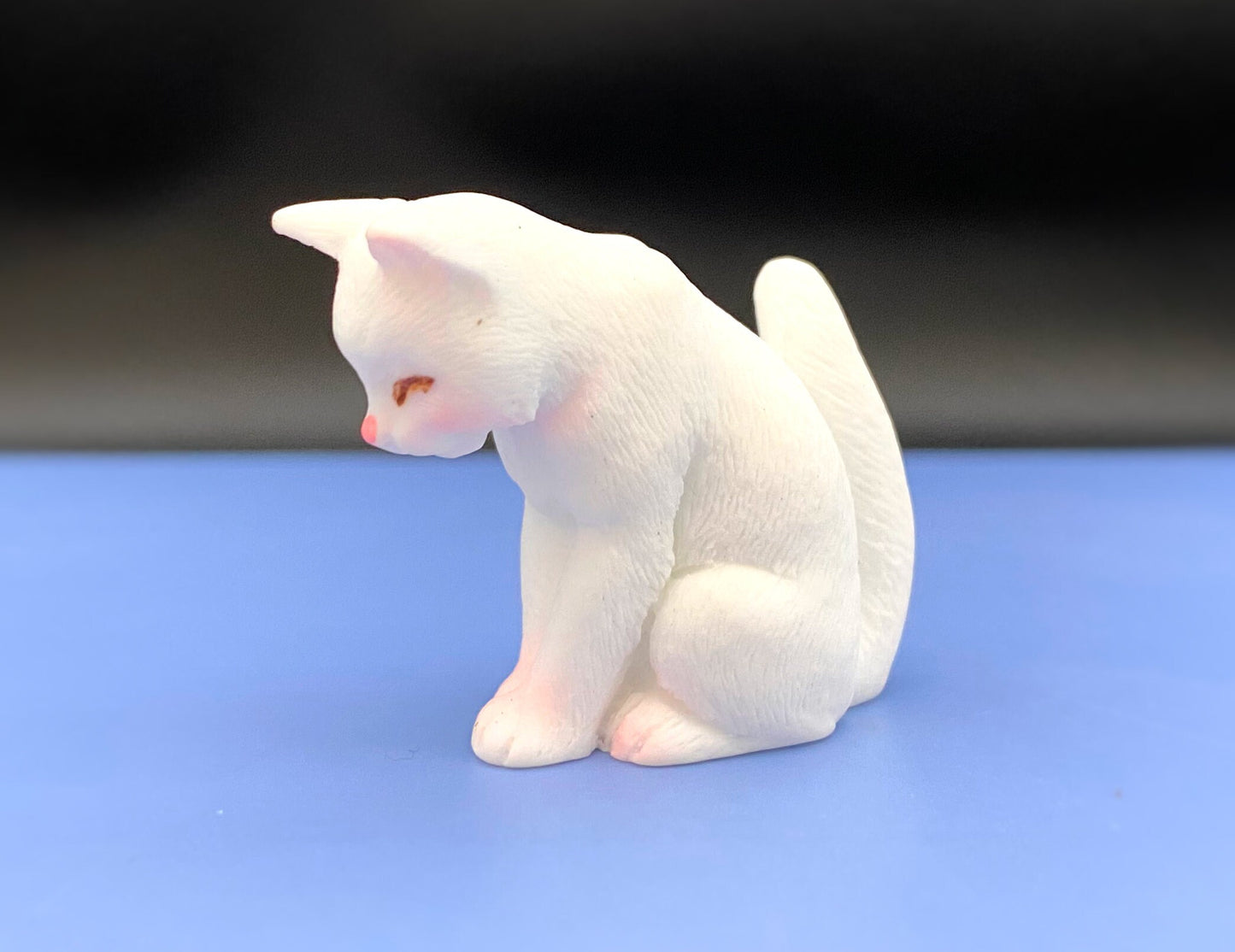 Miniature Cats. 1:12 Scale Miniature. Kitten Figurine. Dollhouse Accessory