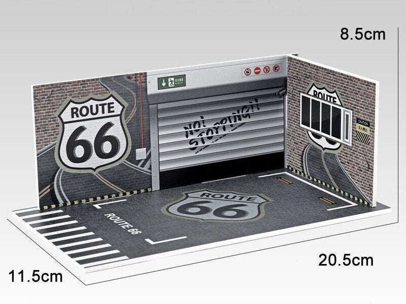 Miniature Acrylic Garage Display 1:24 Scale Front View