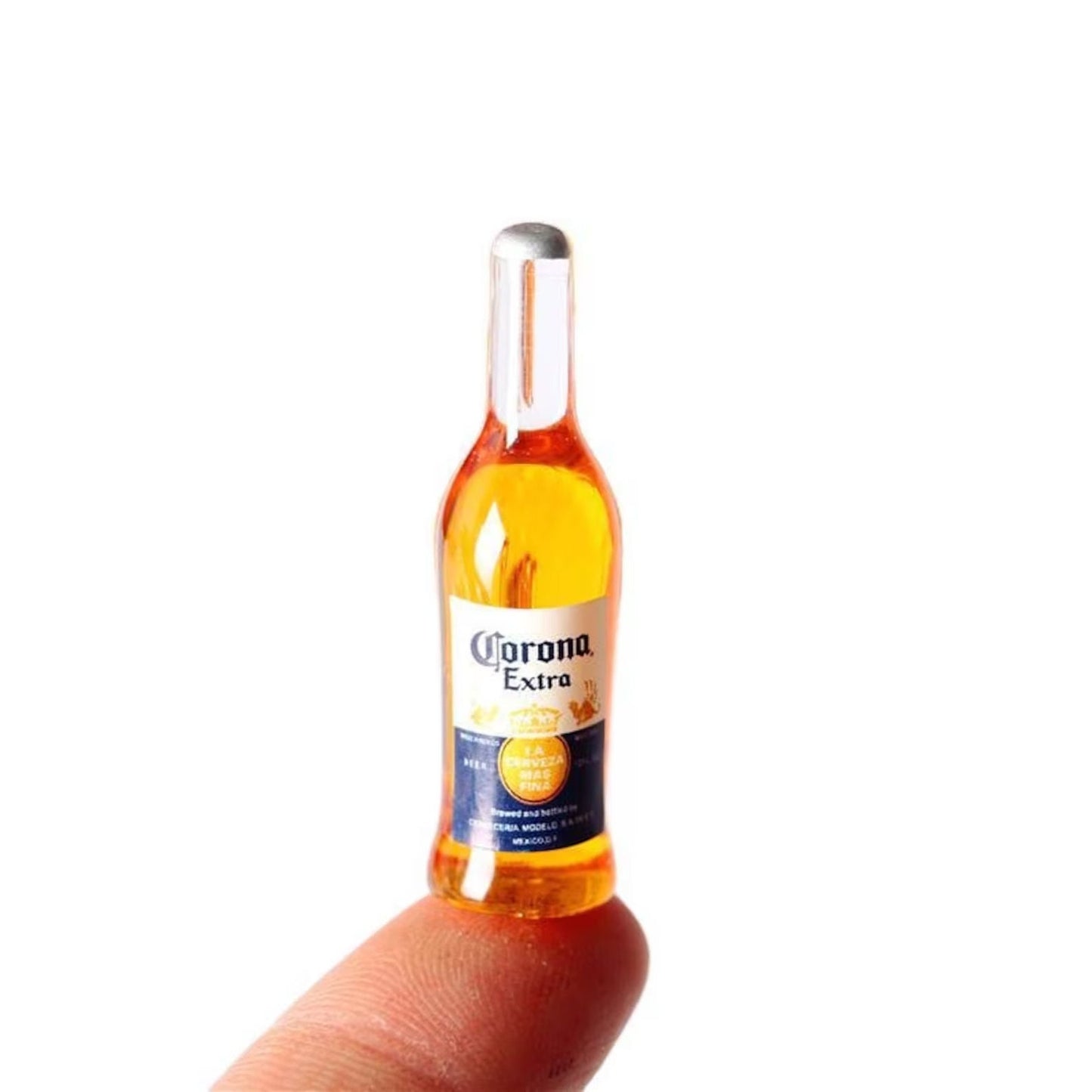 Miniature Corona Beer Bottle Cerveza. Kitchen Drink Dollhouse Accessories 1:6 Scale