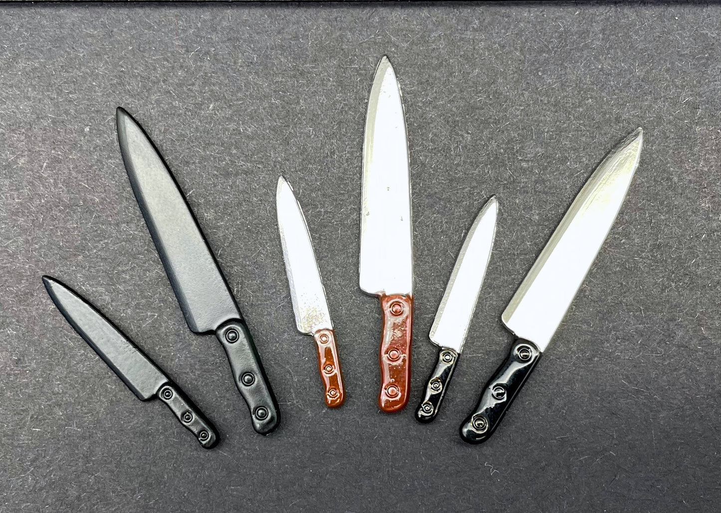 Miniature Kitchen Knife. Metal Utensils. Dollhouse Model Accessories. 1:12 Scale