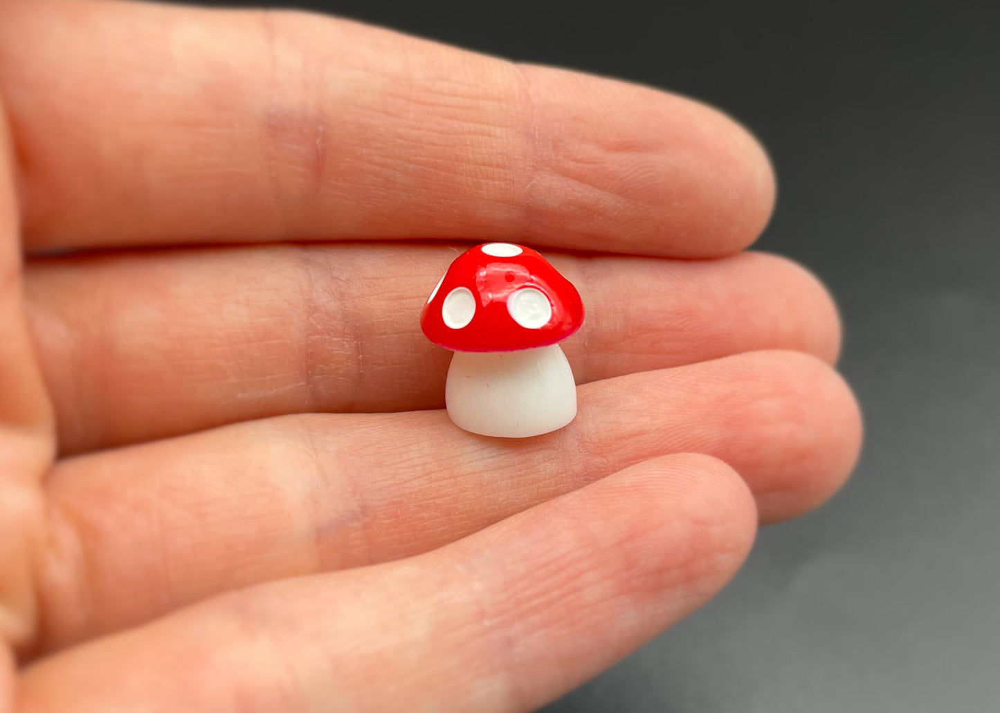 8 Miniature Colorful Mushrooms. 1:6 Scale. Fly Agaric. Fairy Garden