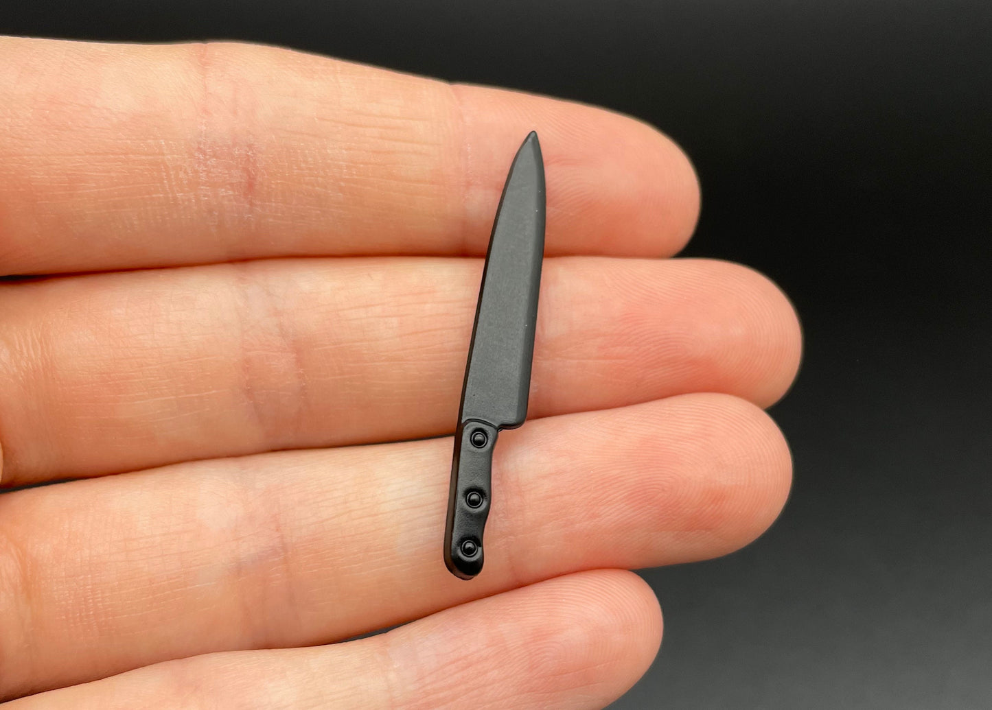 Miniature Kitchen Knife. Metal Utensils. Dollhouse Model Accessories. 1:12 Scale