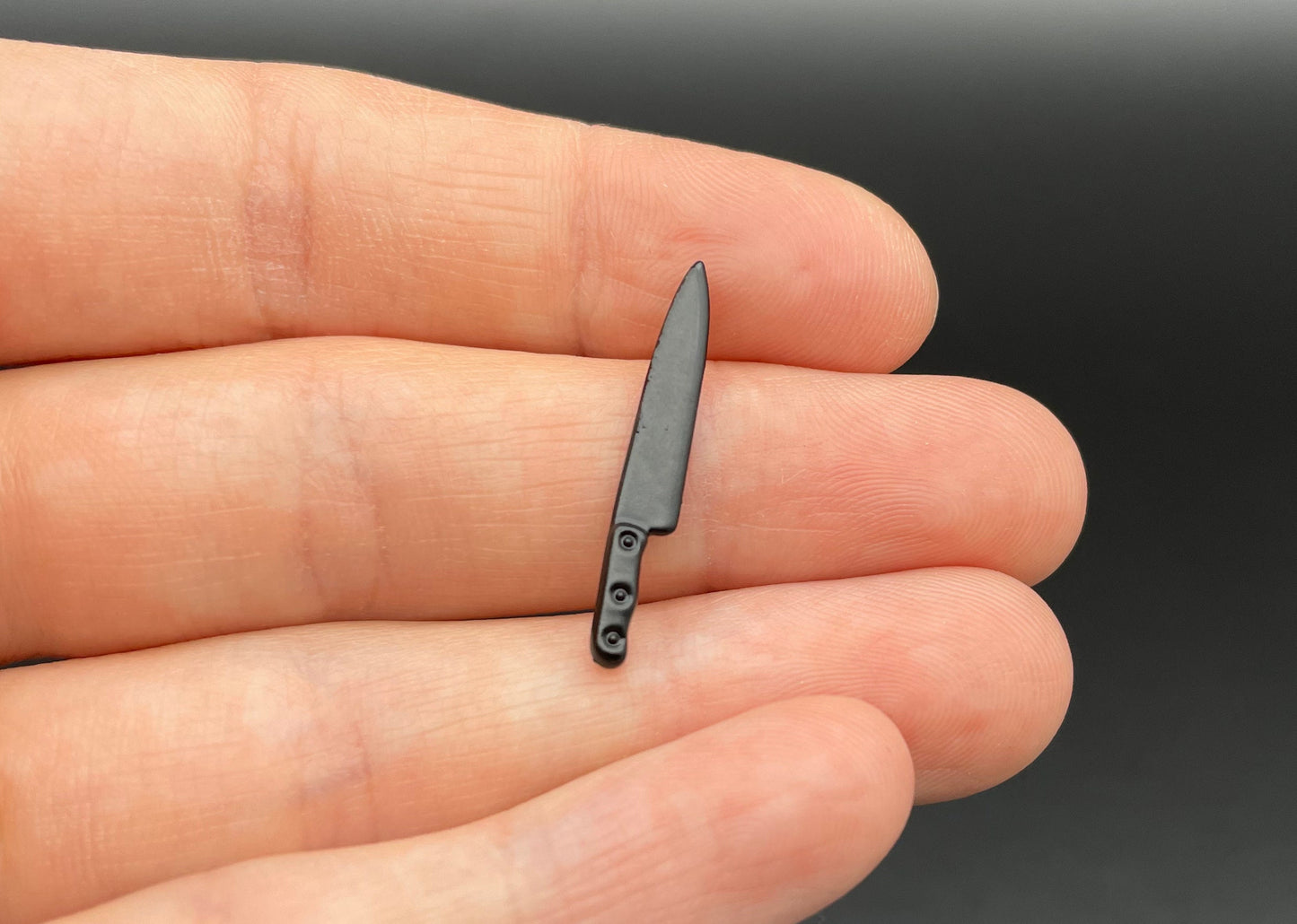Miniature Kitchen Knife. Metal Utensils. Dollhouse Model Accessories. 1:12 Scale