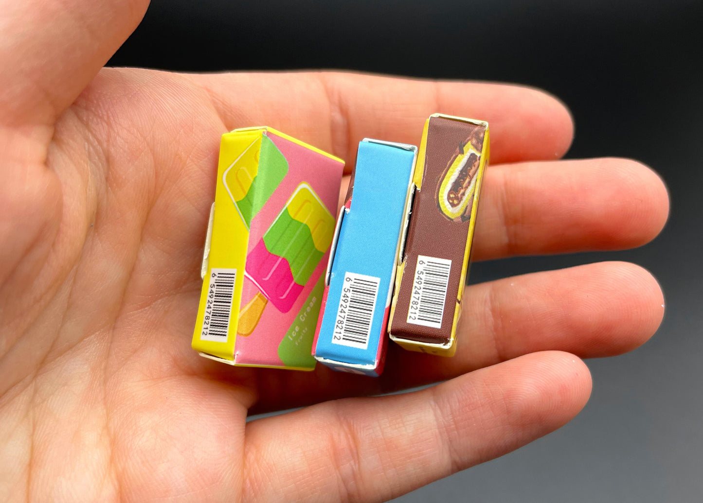 Miniature Ice Creams. Popsicles. Ice Lolly. 1:6 Scale Kitchen / Food Dollhouse Accessories
