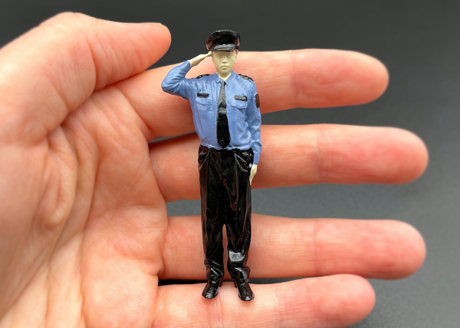 Miniature Security Guard Figure 1:32 Scale Human Model