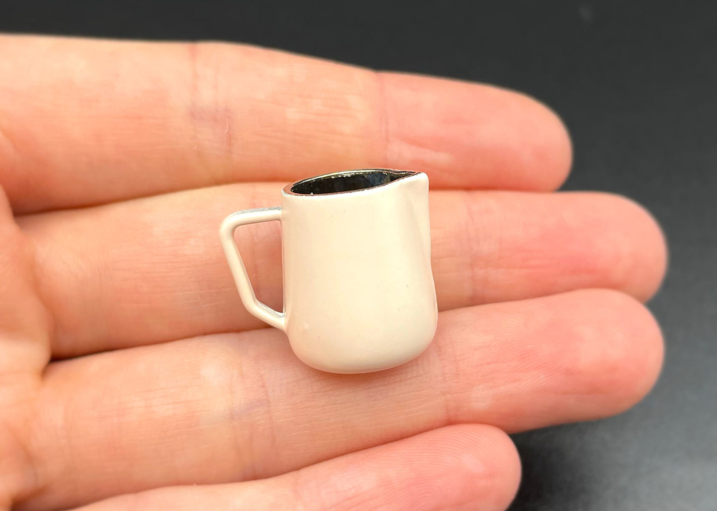 Miniature Milk / Coffee Jug. Dollhouse Kitchen Food Drink Accessories. 1:12 Scale