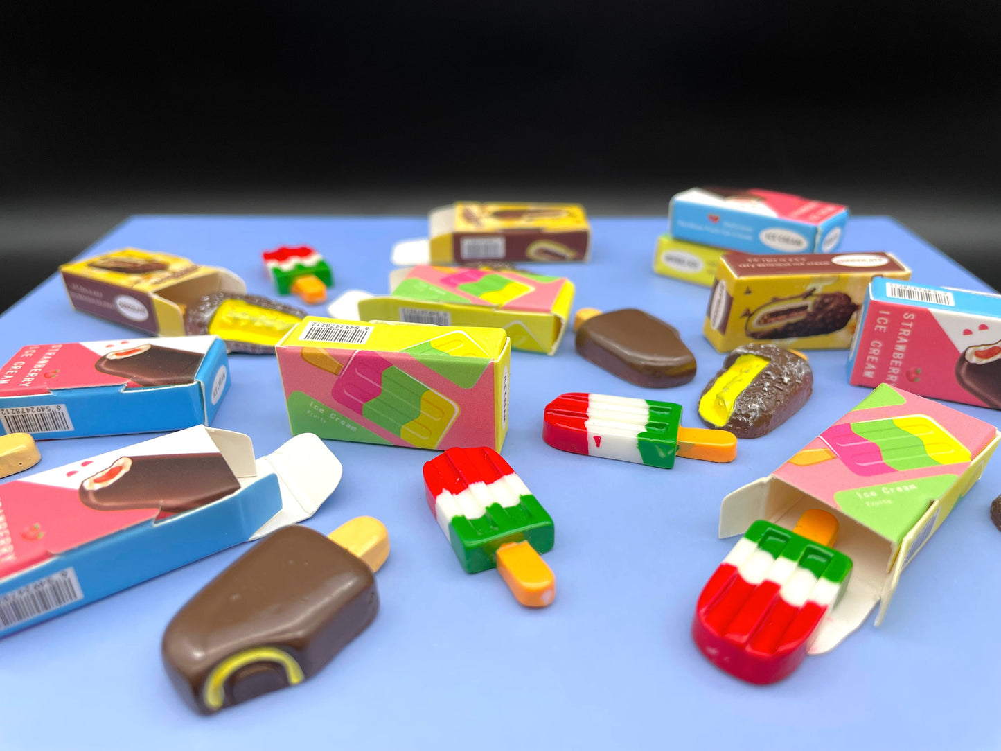Miniature Ice Creams. Popsicles. Ice Lolly. 1:6 Scale Kitchen / Food Dollhouse Accessories