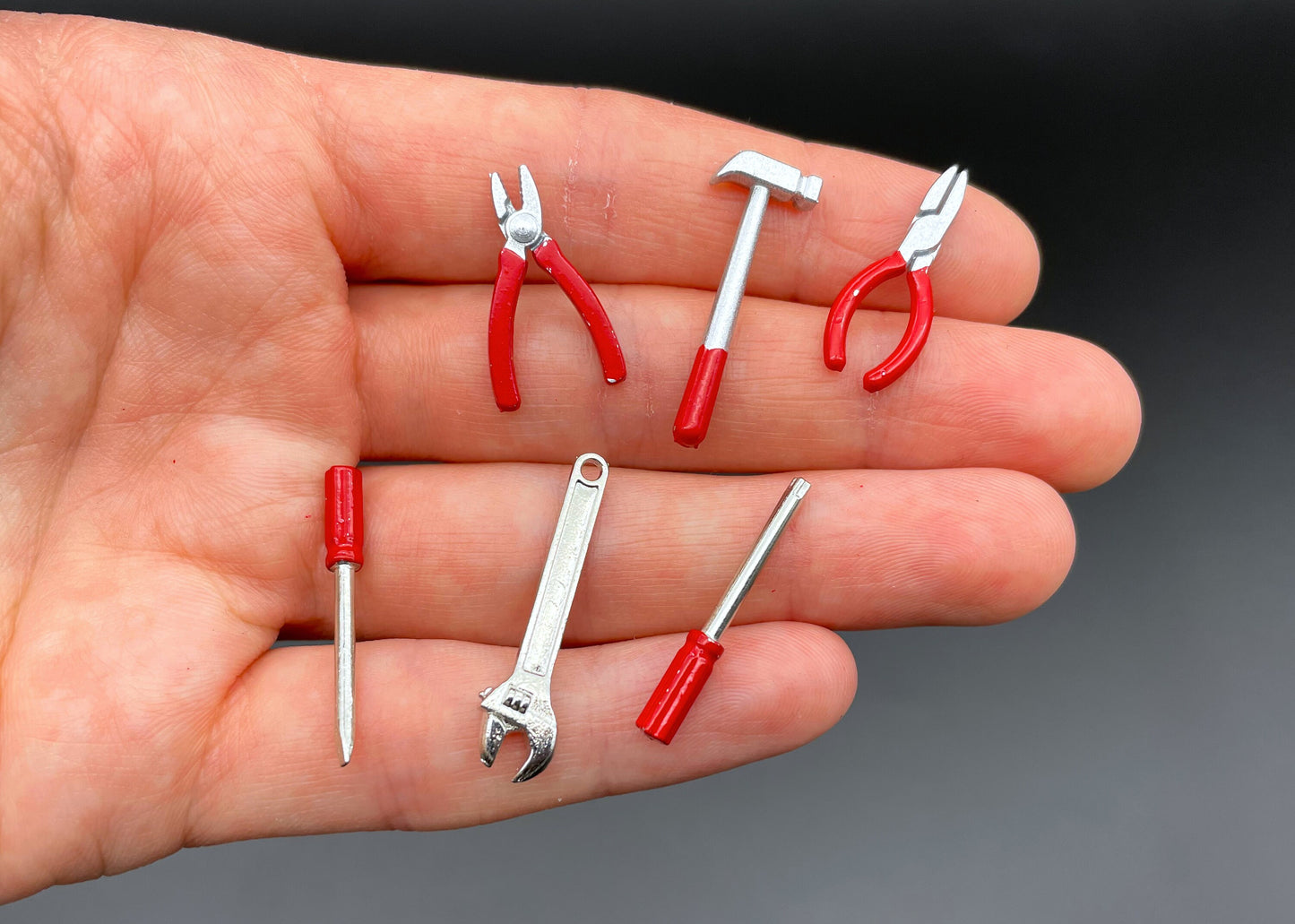 Miniature Handheld Tools. Dollhouse DIY Accessories. Scale 1:6 and 1/12