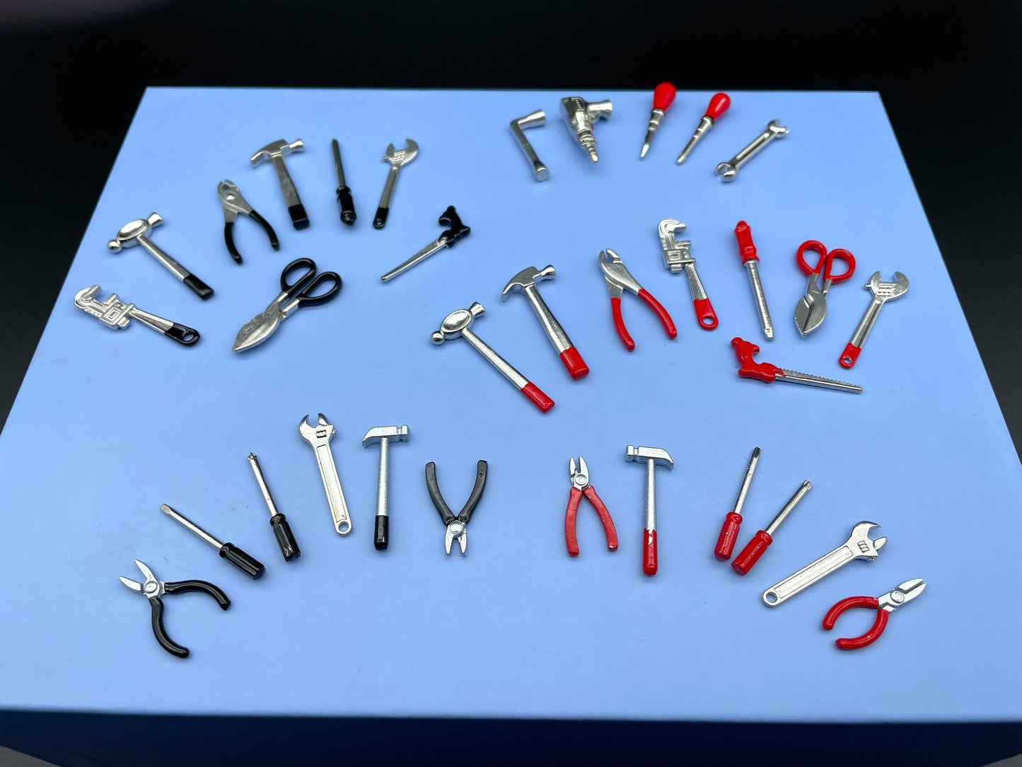 Miniature Handheld Tools. Dollhouse DIY Accessories. Scale 1:6 and 1/12