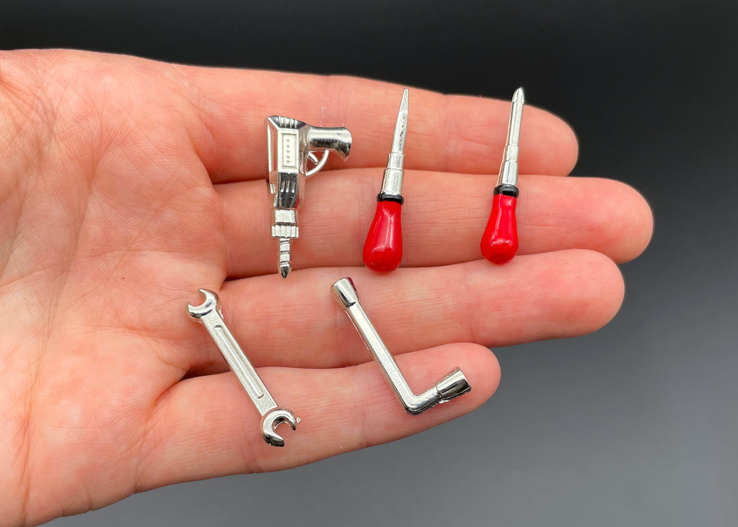 Miniature Handheld Tools. Dollhouse DIY Accessories. Scale 1:6 and 1/12