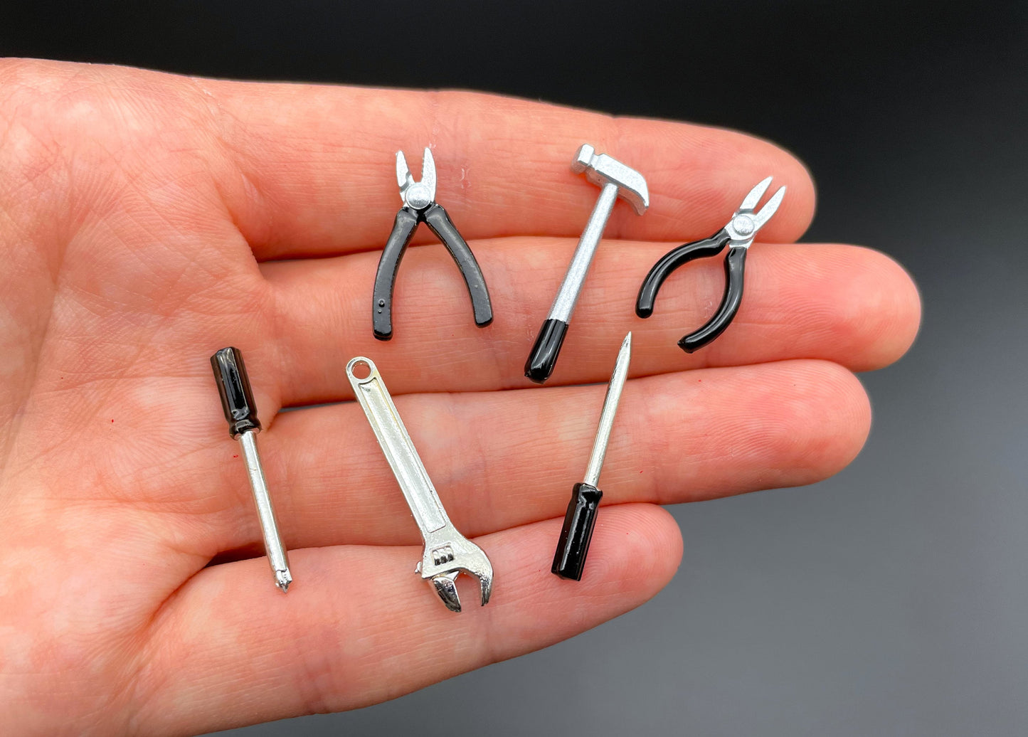Miniature Handheld Tools. Dollhouse DIY Accessories. Scale 1:6 and 1/12