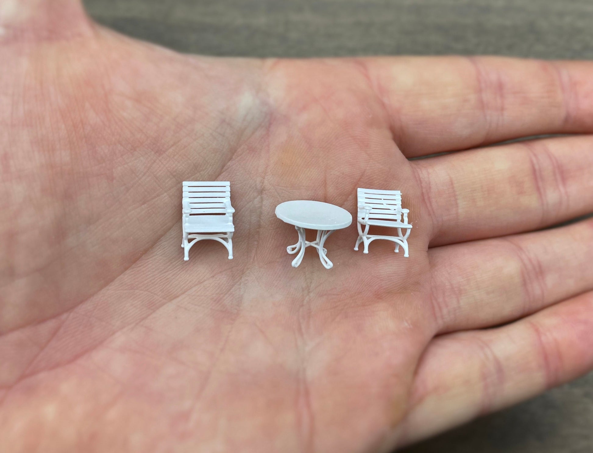 Miniature Furniture Tables Chairs Sofa Bench 1:64 Scale