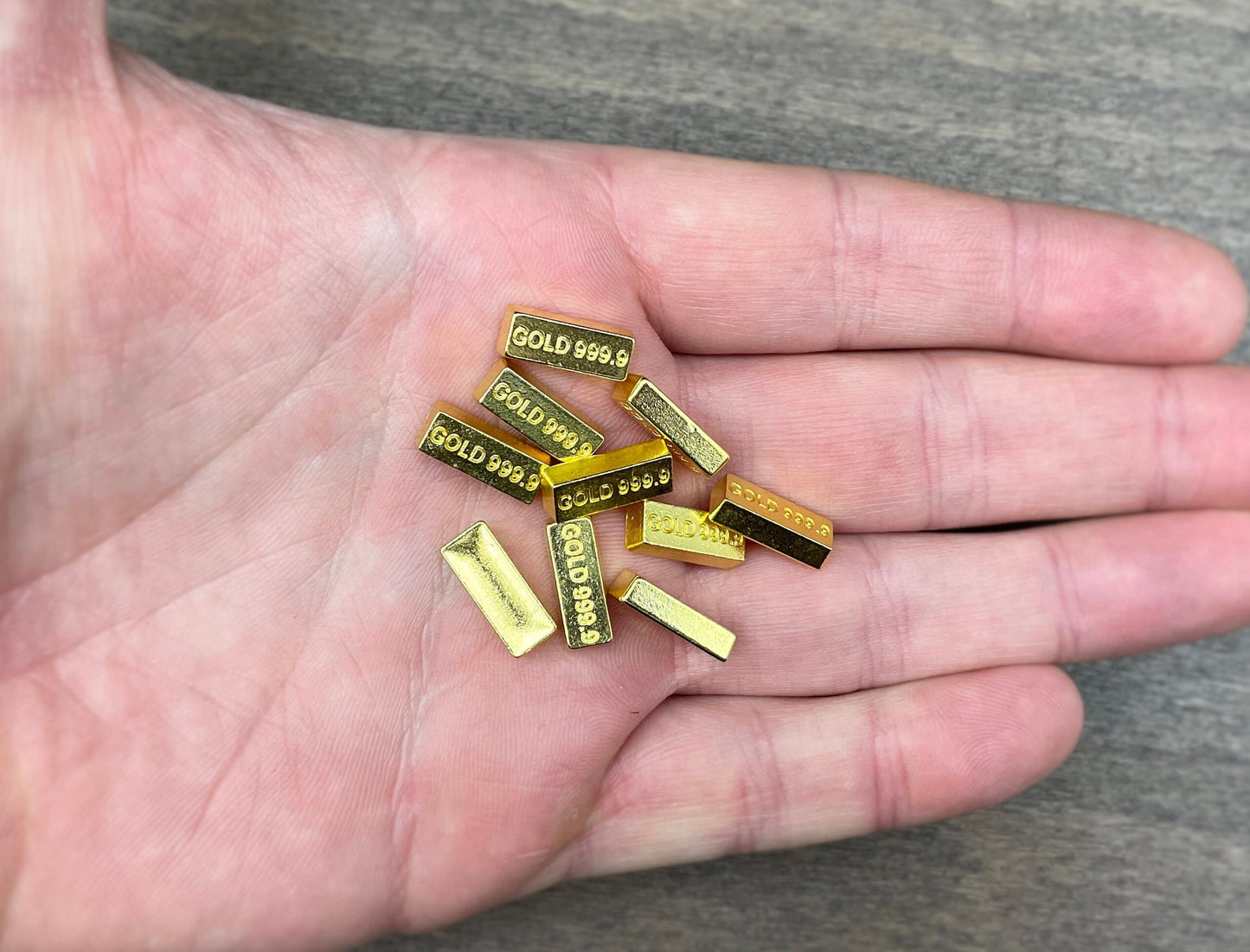 10 Gold Bars / Ingots. Miniature 1:12 Scale