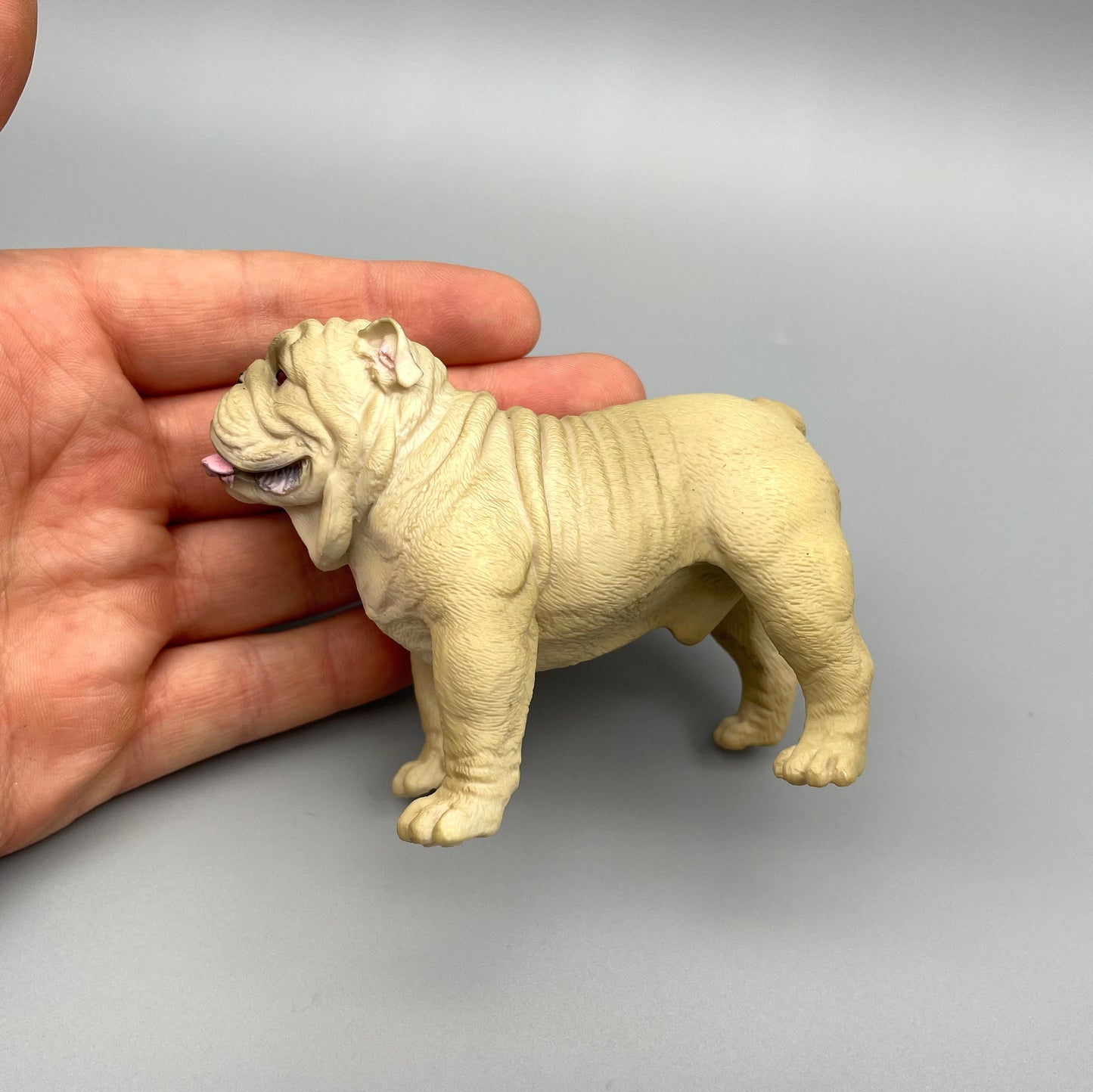 Miniature English Bulldog Models. 1:6 Scale Dog Figures