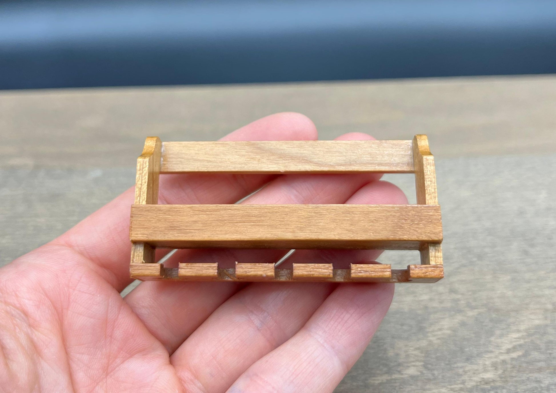 Miniature Wine Rack with Bottles 1:12 Scale Dollhouse Detail