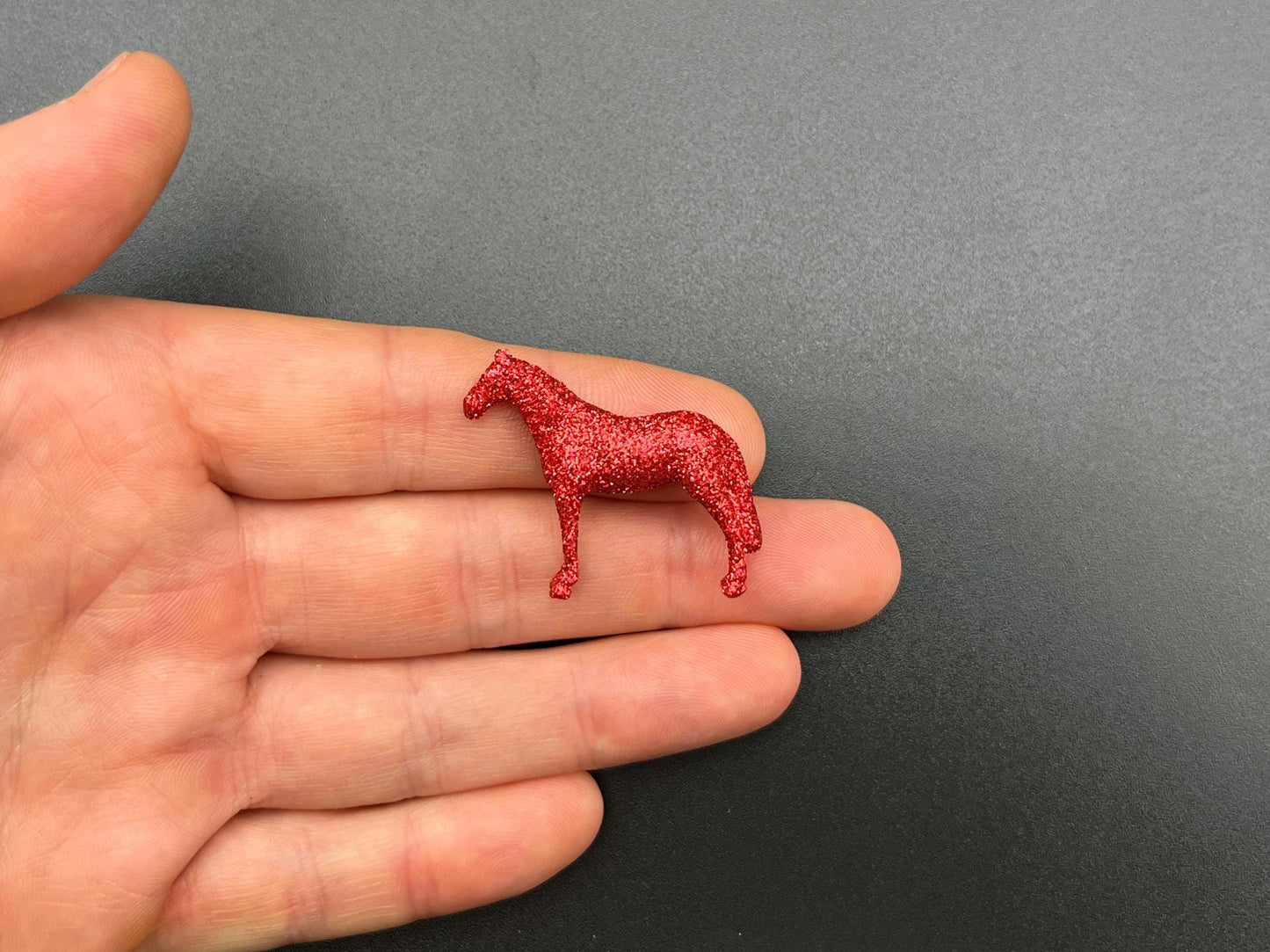 Glitter Covered Horses. 1:64 Scale. Miniature Animal Figures
