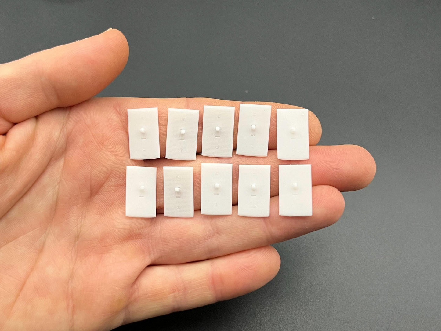 Mini Light Switches. 10 Pieces. 1/6 or 1:12 Scale