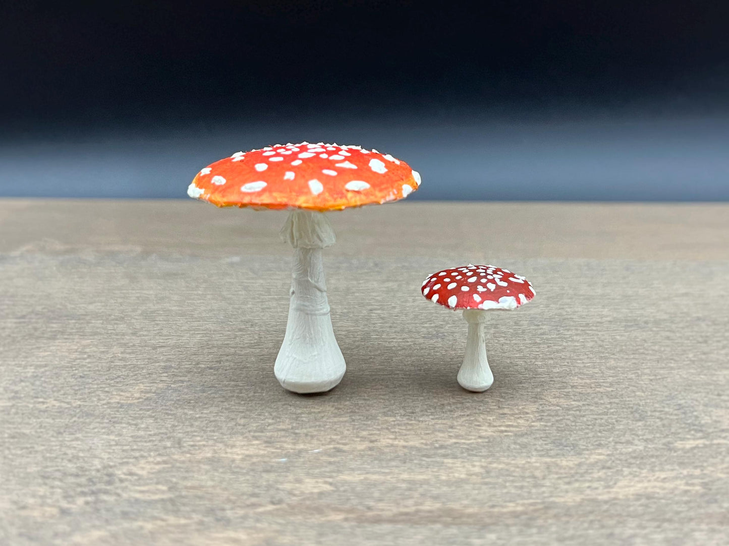 Mini Realistic Mushrooms. Fly Agaric. 1:12 or 1/6 Scale Replicas