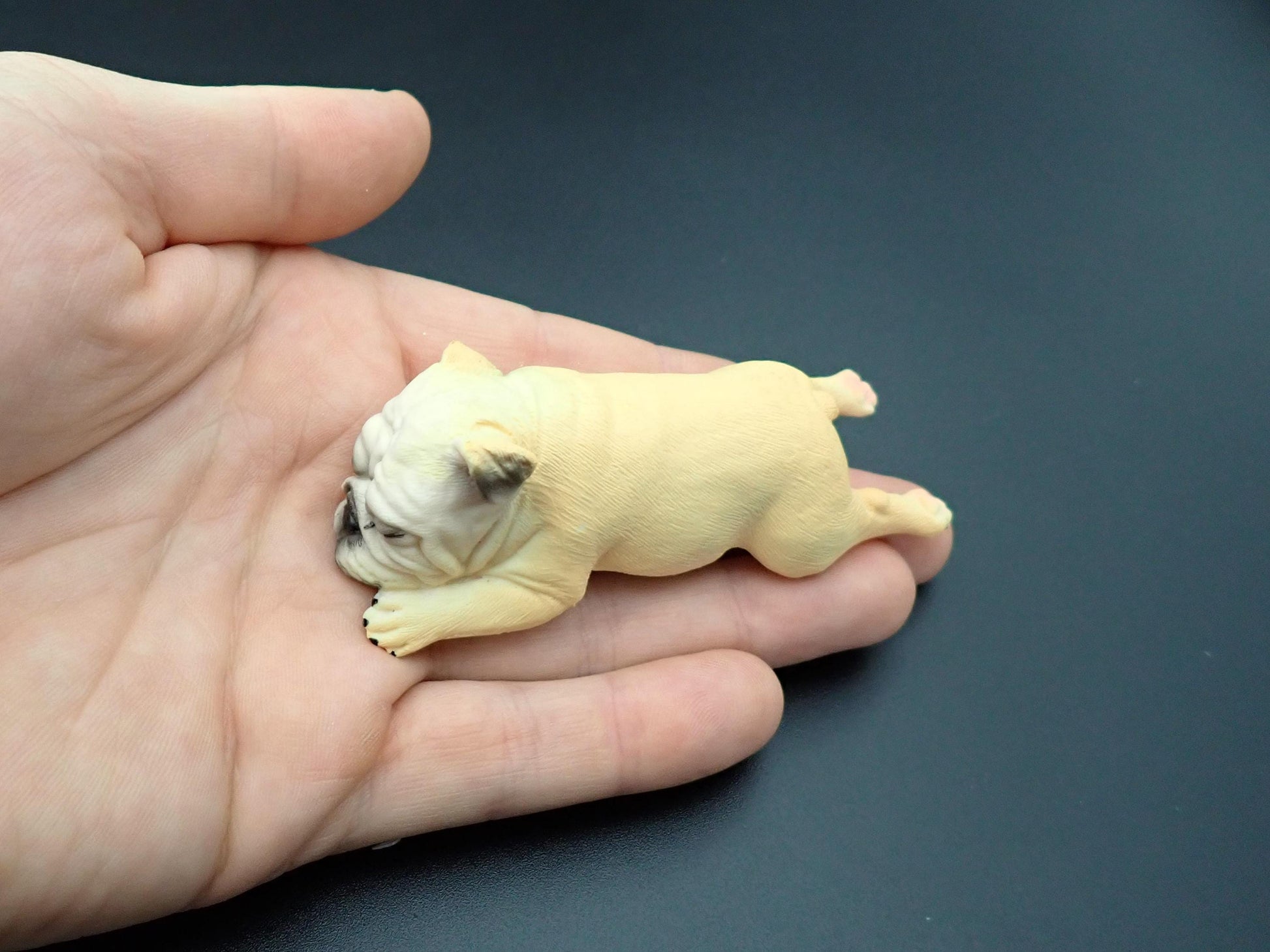 Miniature Bulldog Statues Multiple Colors Group