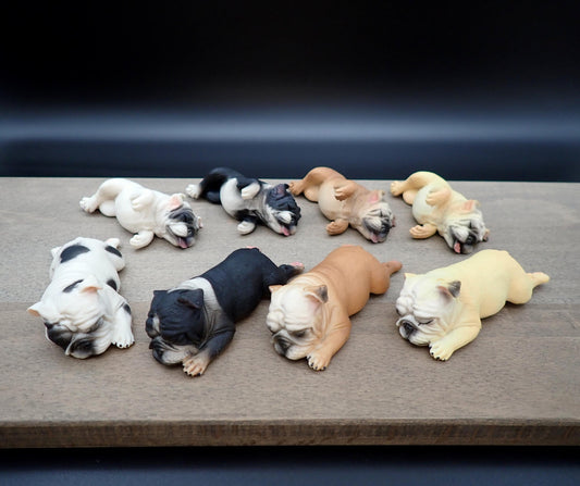 Miniature Bulldogs Toy Models. English Dog Statues / Figures