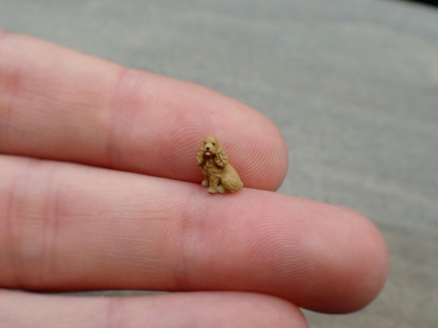 Miniature Shiba Inu, Cocker Spaniel and Poodle Dog Figures. 1:64 and 1/87 Scale.