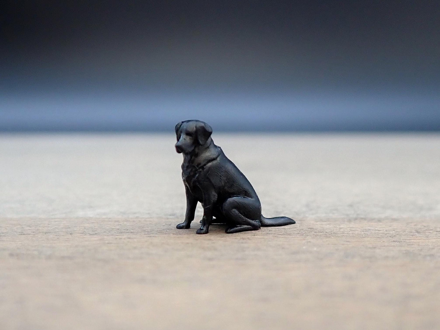 Labrador Dogs with Their Puppies. Miniature 1:64 Scale Pets